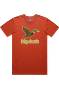 Campfire Ember tee in Autumn with front flying mallard Big Duck logo
