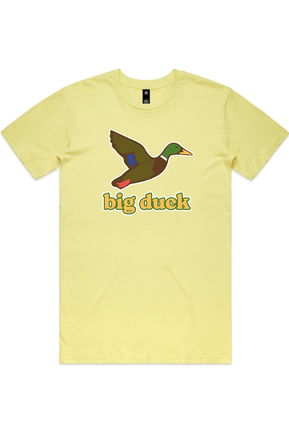 Lemonade Stand tee with front flying mallard Big Duck logo