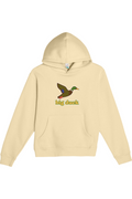 Big Duck In-Flight youth hoodie in Pina Colada with front Big Duck mallard logo