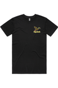 Moonwalker tee in Black with left chest flying mallard Big Duck logo