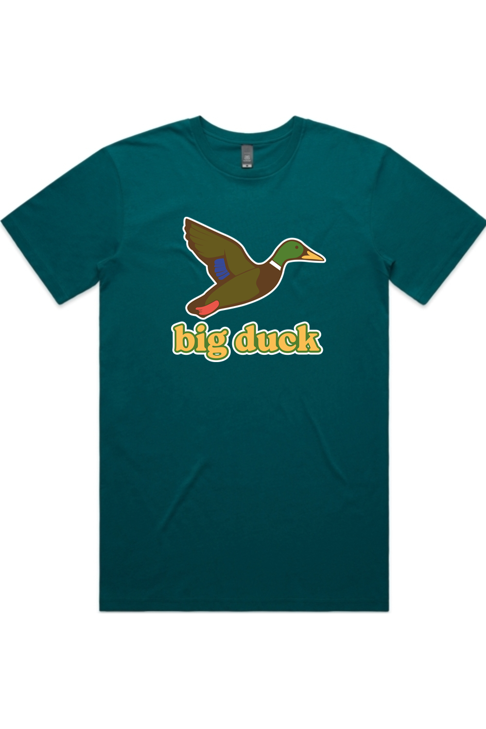 Atlantic Waves tee with front flying mallard Big Duck logo