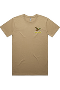 Sand Dune tee with left chest flying mallard Big Duck logo